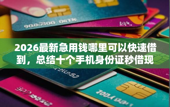 2026最新急用钱哪里可以快速借到，总结十个手机身份证秒借现金的口子！