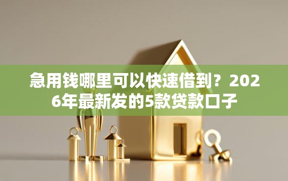 急用钱哪里可以快速借到？2026年最新发的5款贷款口子