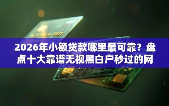 2026年小额贷款哪里最可靠？盘点十大靠谱无视黑白户秒过的网贷