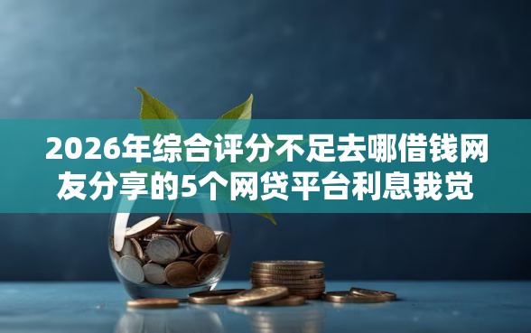 2026年综合评分不足去哪借钱网友分享的5个网贷平台利息我觉得不错！