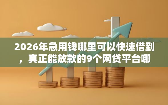 2026年急用钱哪里可以快速借到，真正能放款的9个网贷平台哪些不上征信推荐