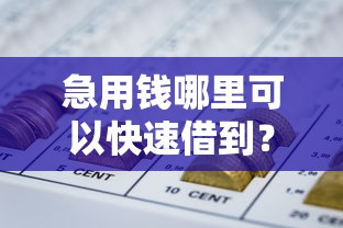 急用钱哪里可以快速借到？十大分期有额度的网贷口子推荐