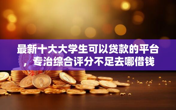 最新十大大学生可以贷款的平台，专治综合评分不足去哪借钱