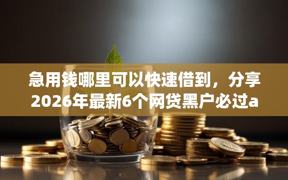 急用钱哪里可以快速借到，分享2026年最新6个网贷黑户必过app
