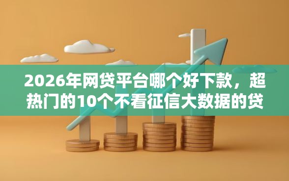 2026年网贷平台哪个好下款，超热门的10个不看征信大数据的贷款平台推荐