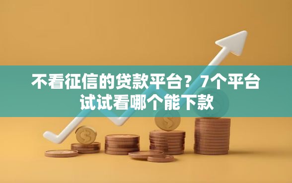 不看征信的贷款平台？7个平台试试看哪个能下款