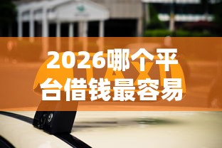 2026哪个平台借钱最容易通过，差10000元就选这7个平台