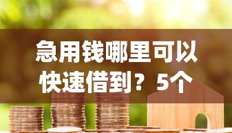 急用钱哪里可以快速借到？5个支持下款到微信的花户3000秒下款app