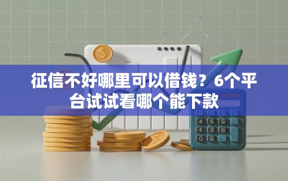 征信不好哪里可以借钱？6个平台试试看哪个能下款