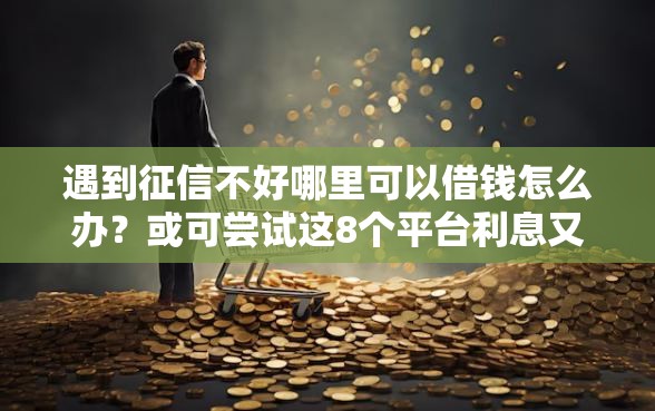 遇到征信不好哪里可以借钱怎么办？或可尝试这8个平台利息又低又正规