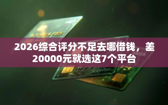 2026综合评分不足去哪借钱，差20000元就选这7个平台
