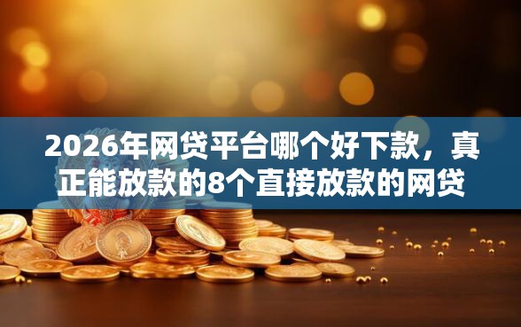 2026年网贷平台哪个好下款，真正能放款的8个直接放款的网贷平台推荐