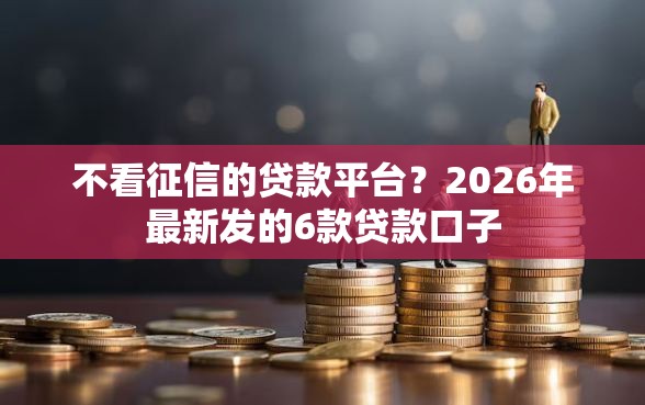 不看征信的贷款平台？2026年最新发的6款贷款口子