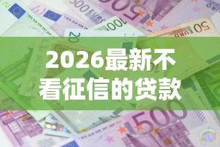 2026最新不看征信的贷款平台，总结十个平台利息又低又正规！
