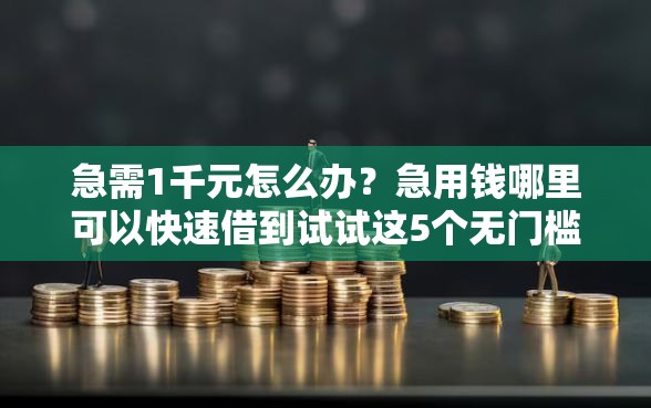 急需1千元怎么办？急用钱哪里可以快速借到试试这5个无门槛平台