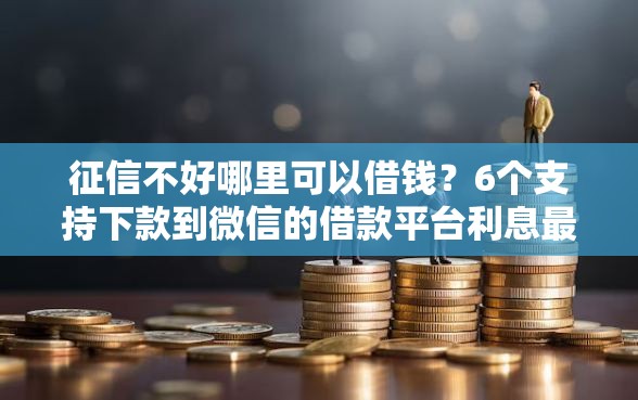 征信不好哪里可以借钱？6个支持下款到微信的借款平台利息最低最正规放款最快
