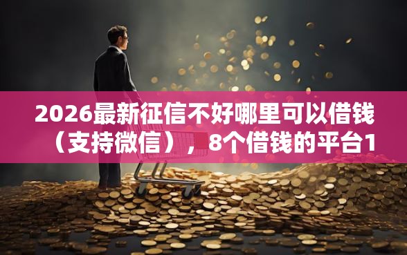 2026最新征信不好哪里可以借钱（支持微信），8个借钱的平台100%能借到18周岁无私分享