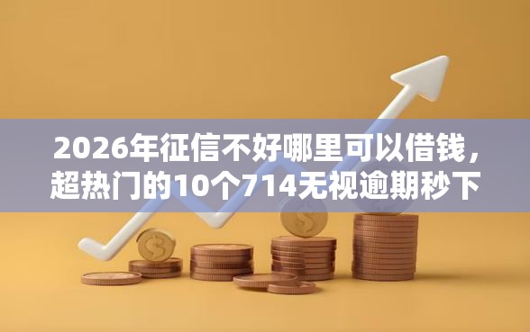 2026年征信不好哪里可以借钱，超热门的10个714无视逾期秒下的平台推荐