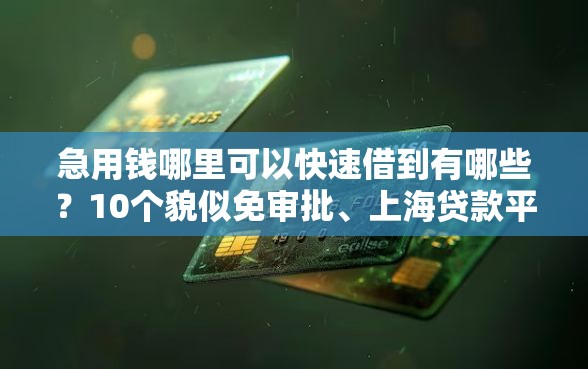 急用钱哪里可以快速借到有哪些？10个貌似免审批、上海贷款平台合集