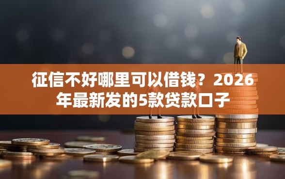 征信不好哪里可以借钱？2026年最新发的5款贷款口子