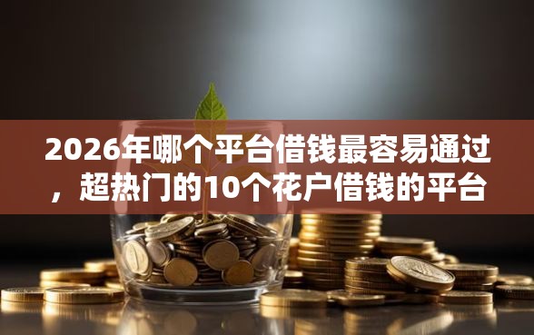 2026年哪个平台借钱最容易通过，超热门的10个花户借钱的平台100%能借到推荐