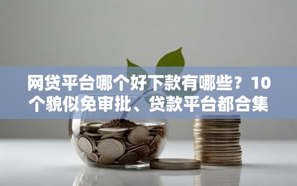 网贷平台哪个好下款有哪些？10个貌似免审批、贷款平台都合集