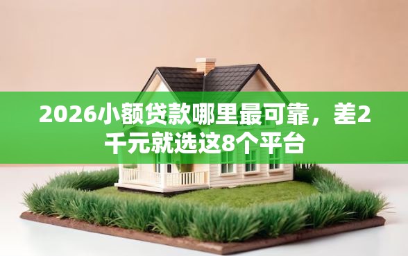 2026小额贷款哪里最可靠，差2千元就选这8个平台