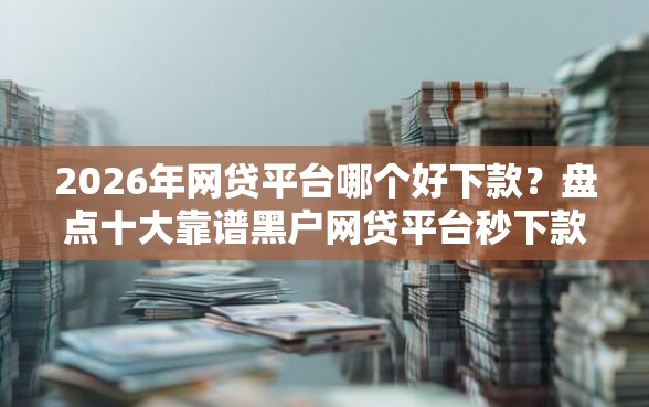2026年网贷平台哪个好下款？盘点十大靠谱黑户网贷平台秒下款简单