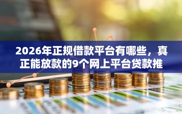 2026年正规借款平台有哪些，真正能放款的9个网上平台贷款推荐