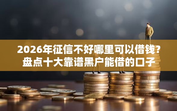 2026年征信不好哪里可以借钱？盘点十大靠谱黑户能借的口子