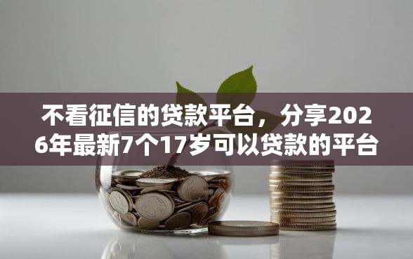 不看征信的贷款平台，分享2026年最新7个17岁可以贷款的平台
