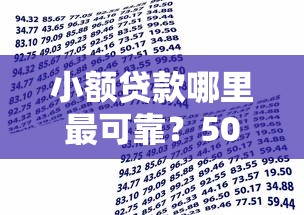 小额贷款哪里最可靠？5000元无门槛借款平台推荐，5个黑户网贷借款平台盘点