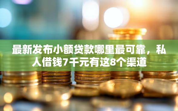 最新发布小额贷款哪里最可靠，私人借钱7千元有这8个渠道