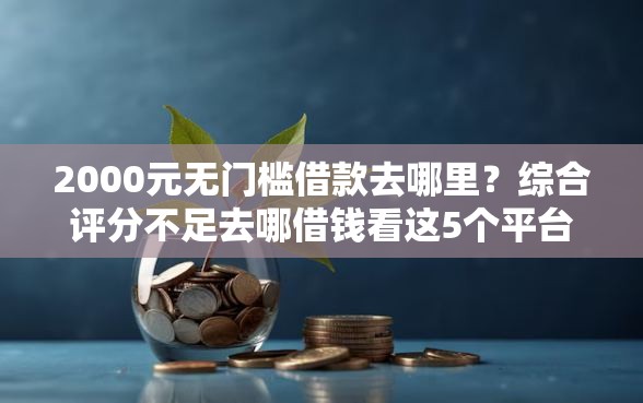 2000元无门槛借款去哪里？综合评分不足去哪借钱看这5个平台