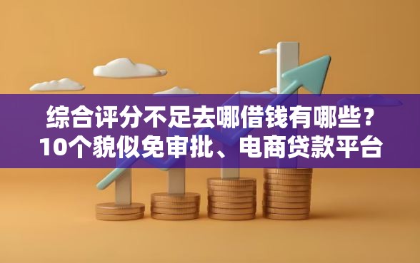 综合评分不足去哪借钱有哪些？10个貌似免审批、电商贷款平台合集