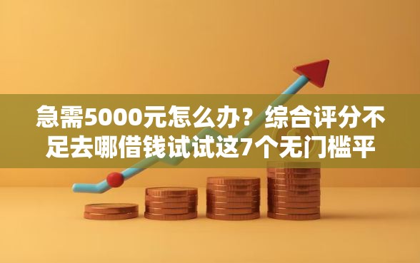 急需5000元怎么办？综合评分不足去哪借钱试试这7个无门槛平台