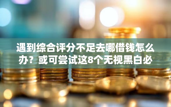 遇到综合评分不足去哪借钱怎么办？或可尝试这8个无视黑白必下款的网贷软件