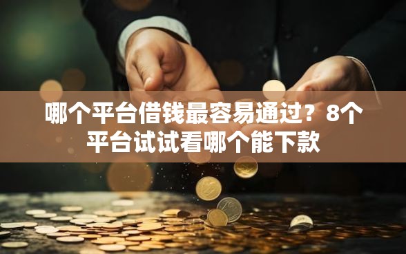 哪个平台借钱最容易通过？8个平台试试看哪个能下款