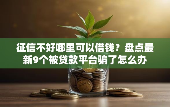 征信不好哪里可以借钱？盘点最新9个被贷款平台骗了怎么办