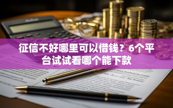 征信不好哪里可以借钱？6个平台试试看哪个能下款