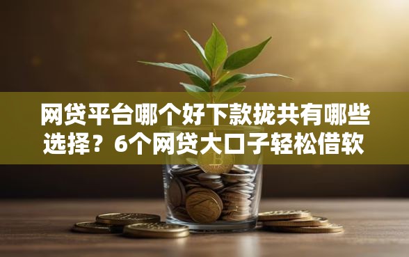 网贷平台哪个好下款拢共有哪些选择？6个网贷大口子轻松借软件详解
