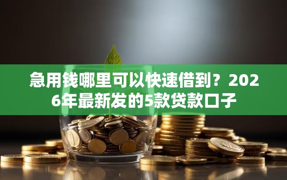 急用钱哪里可以快速借到？2026年最新发的5款贷款口子