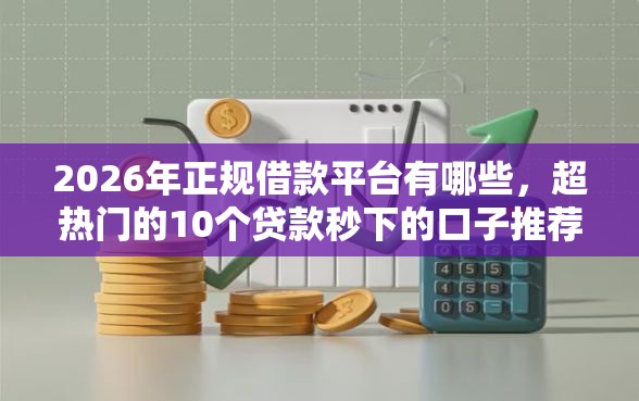 2026年正规借款平台有哪些，超热门的10个贷款秒下的口子推荐