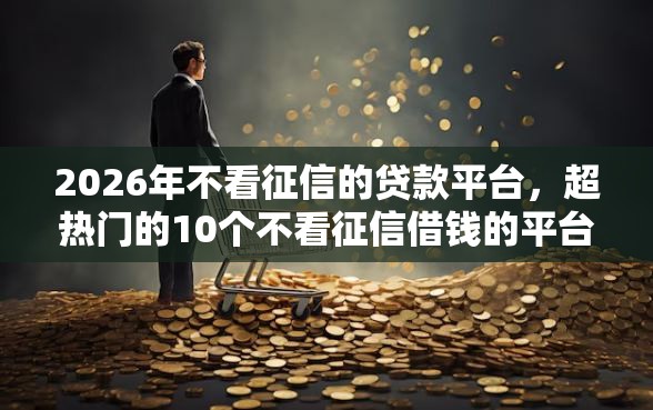 2026年不看征信的贷款平台，超热门的10个不看征信借钱的平台100%能借到推荐