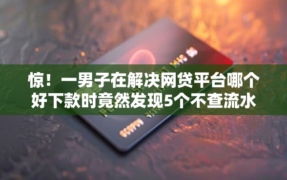 惊！一男子在解决网贷平台哪个好下款时竟然发现5个不查流水的小额度贷款口子，事后分享了出来