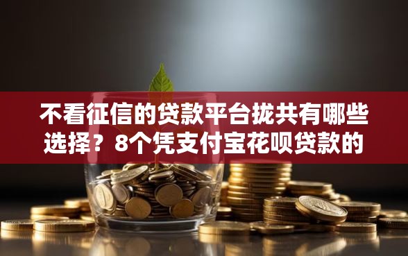 不看征信的贷款平台拢共有哪些选择？8个凭支付宝花呗贷款的平台详解