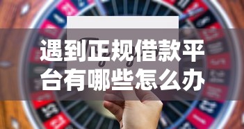 遇到正规借款平台有哪些怎么办？或可尝试这8个黑户贷款2025新口子