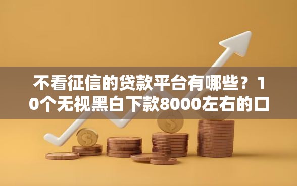 不看征信的贷款平台有哪些？10个无视黑白下款8000左右的口子推荐给你