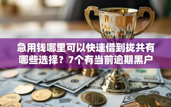 急用钱哪里可以快速借到拢共有哪些选择？7个有当前逾期黑户借钱口子详解