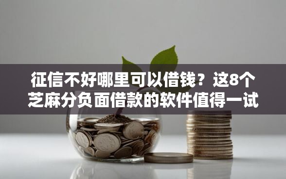 征信不好哪里可以借钱？这8个芝麻分负面借款的软件值得一试